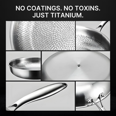 Pure Titanium Hammered Pan