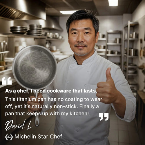 Pure Titanium Hammered Pan