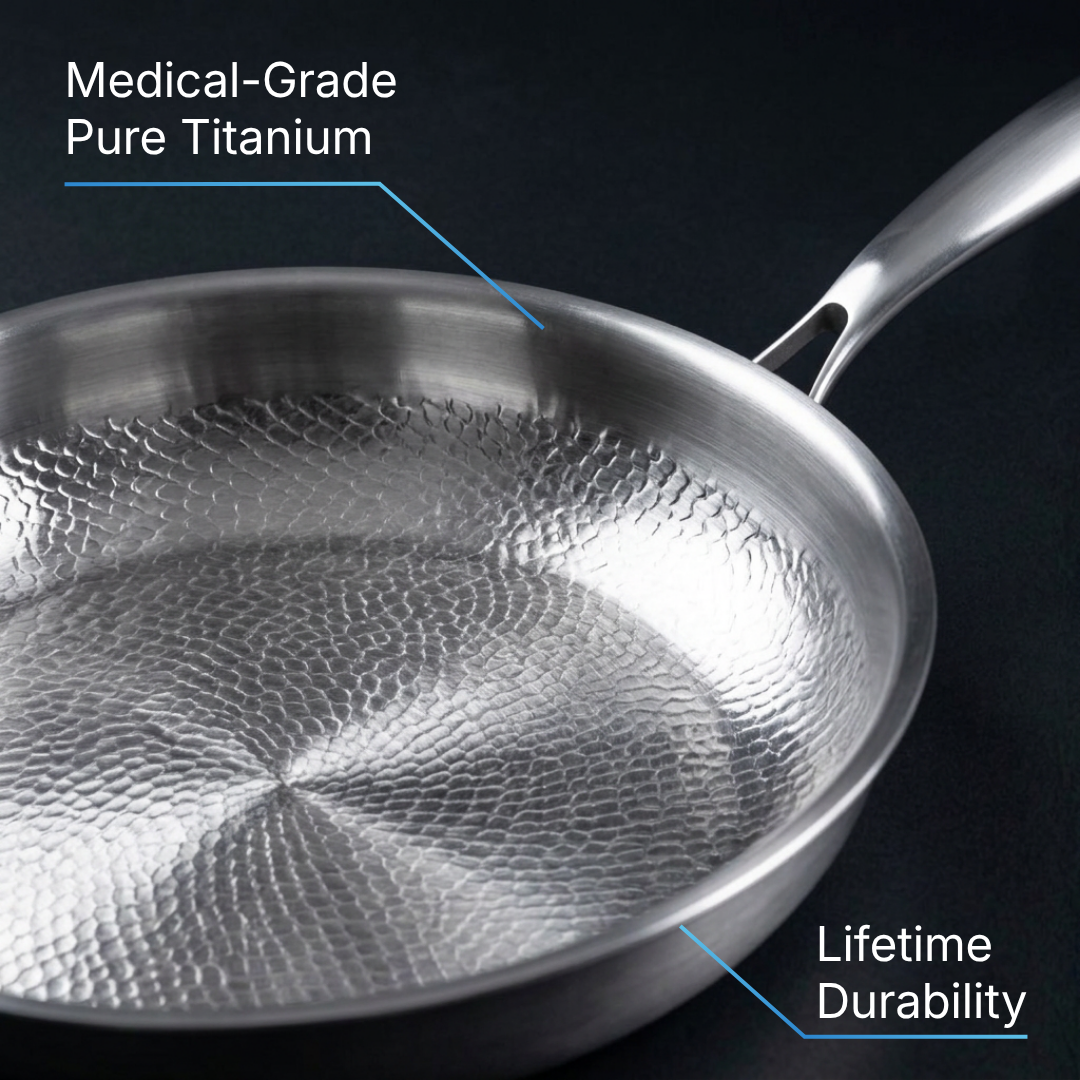 Pure Titanium Hammered Pan