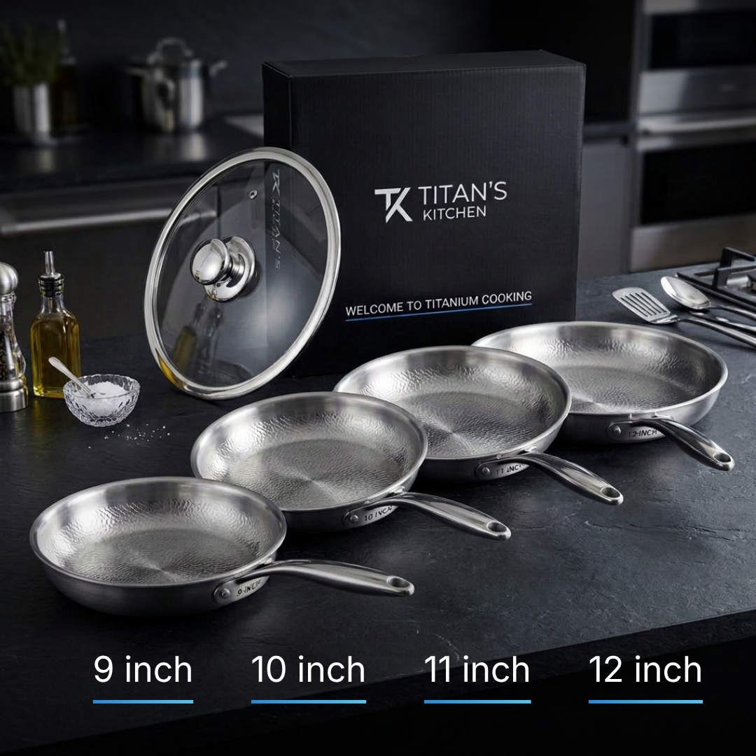 Pure Titanium Hammered Pan