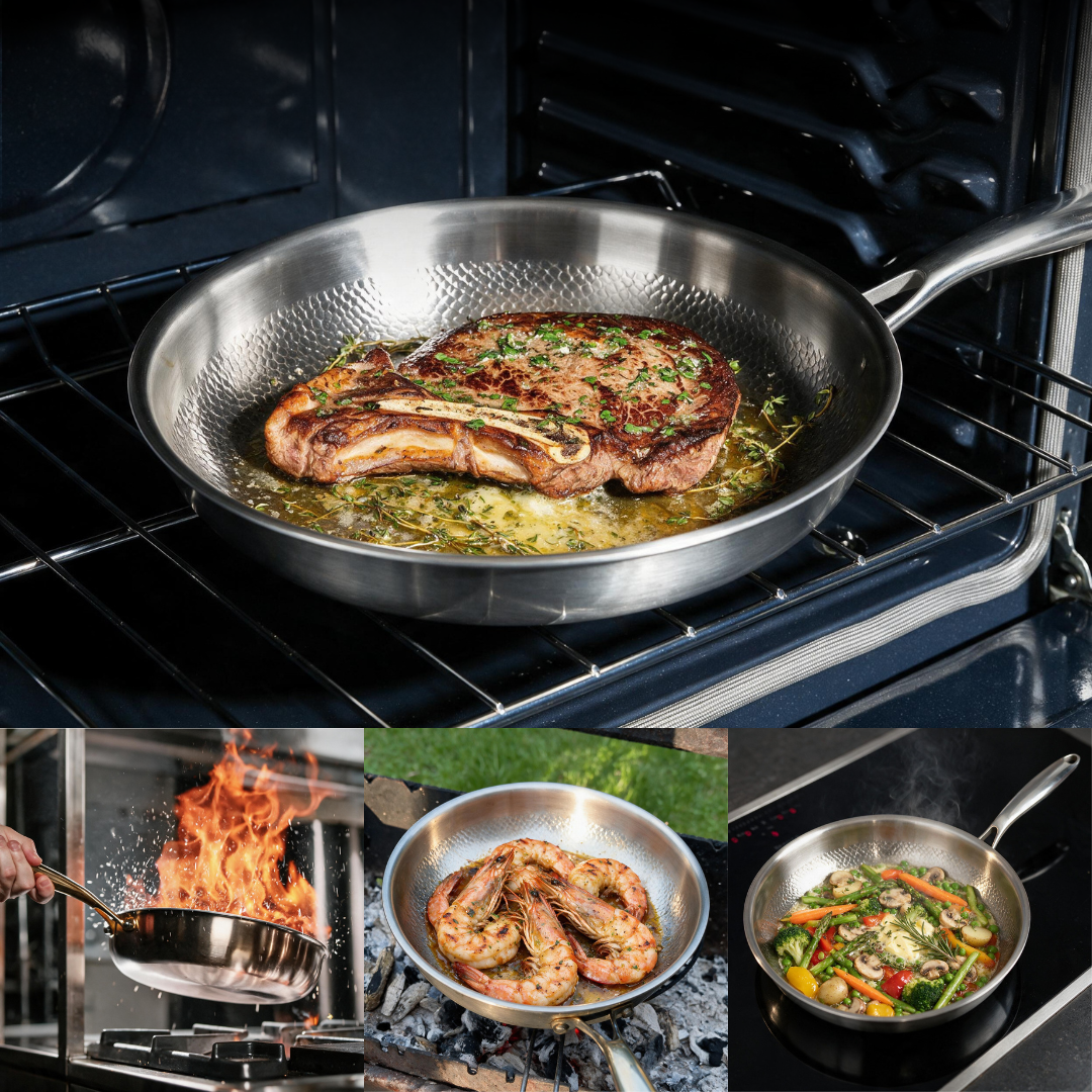 Pure Titanium Hammered Pan