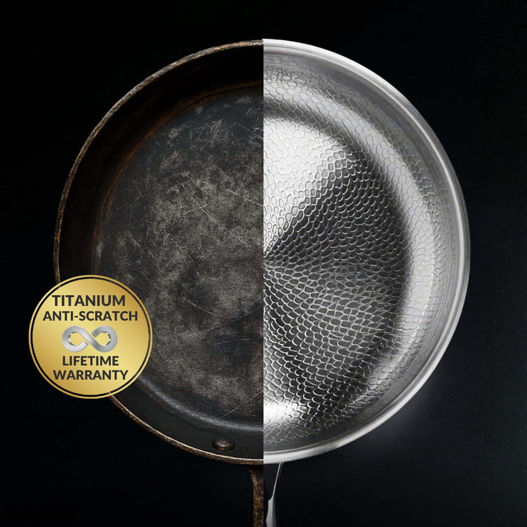 Pure Titanium Hammered Pan