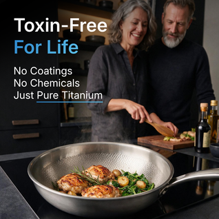 Pure Titanium Hammered Wok Pan