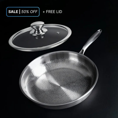 Pure Titanium Hammered Pan