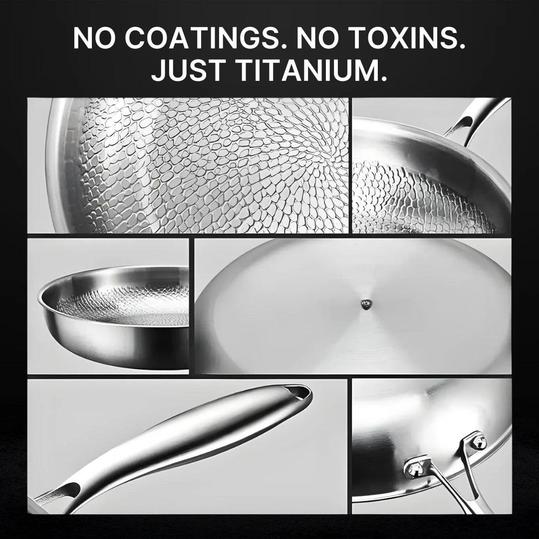 Pure Titanium Hammered Pan