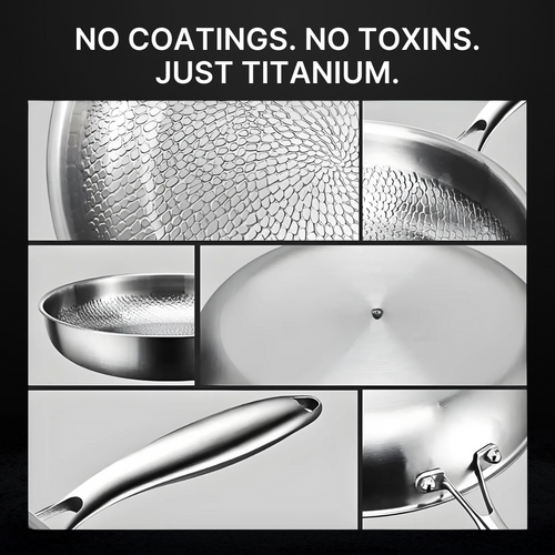 Pure Titanium Hammered Pan