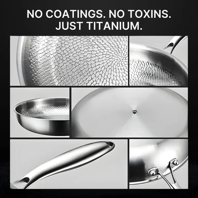 Pure Titanium Hammered Pan