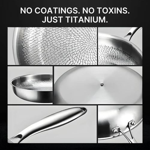 Pure Titanium Hammered Pan