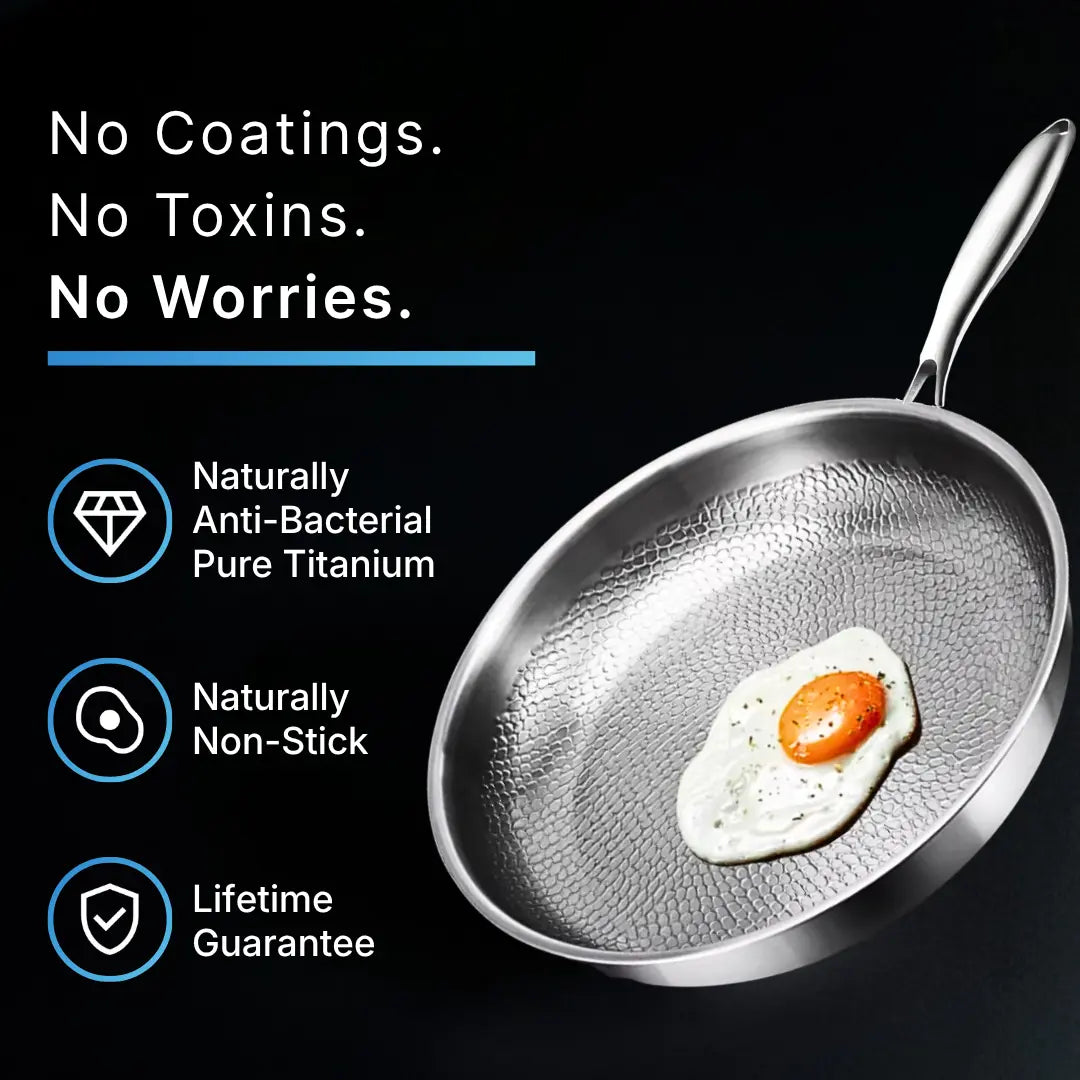 Pure Titanium Hammered Pan