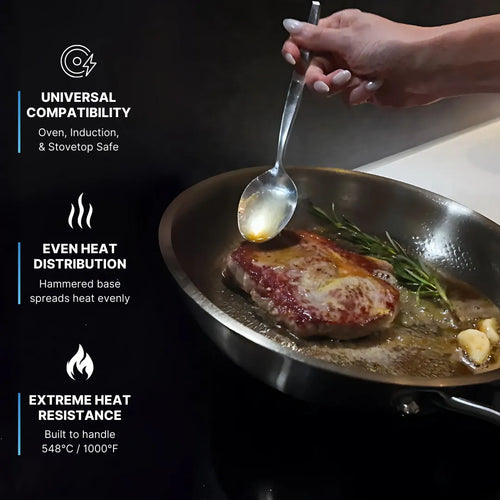 Pure Titanium Hammered Pan