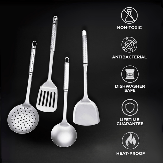 4 - Piece Titanium Utensil Set - Titan's Kitchen