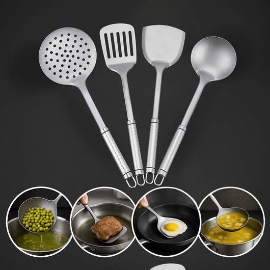 4 - Piece Titanium Utensil Set - Titan's Kitchen