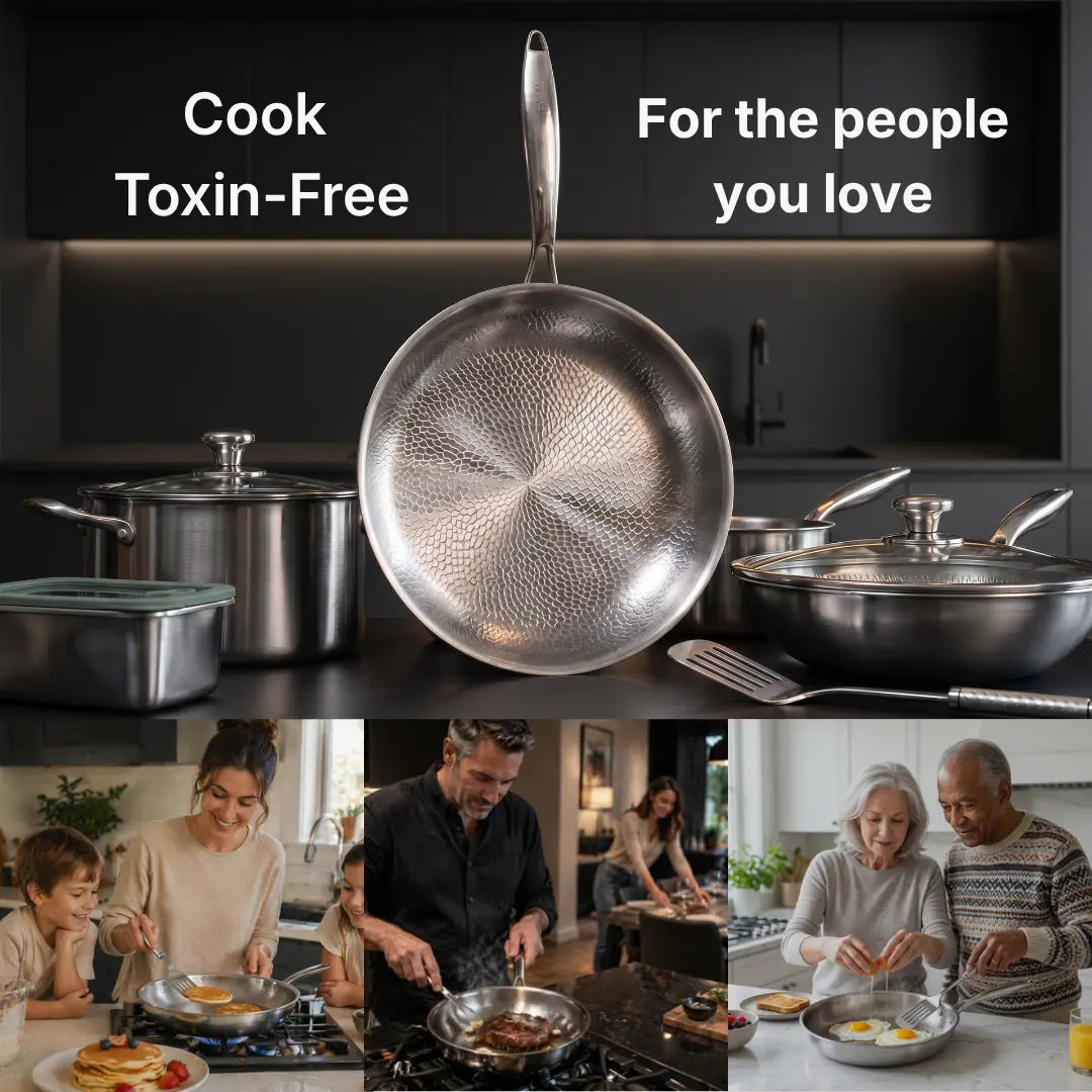 Pure Titanium Hammered Pan