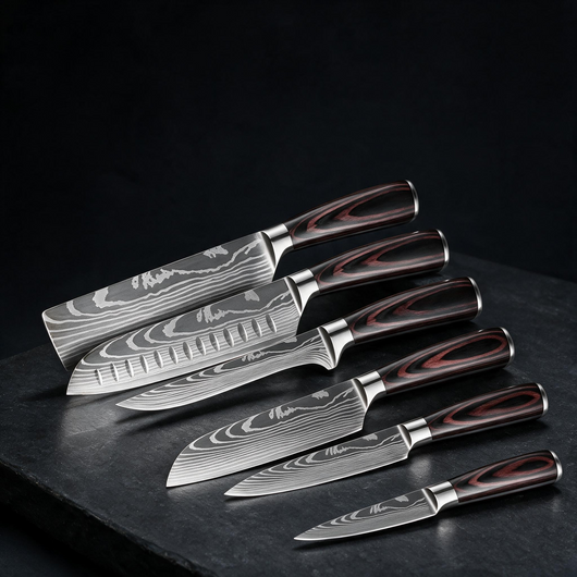 Damascus Knife Set (6pc)