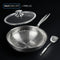 Pure Titanium Hammered Wok Pan